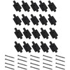 LBTODH 20PCS Hidden Fasteners Clips Black Universal Plastic T Clips