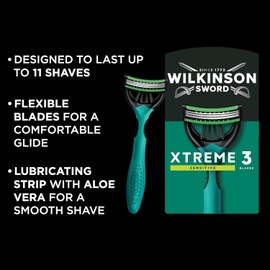Wilkinson Sword Xtreme 3 Sensitive Disposable Razor for Men 48 pack