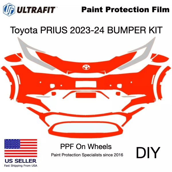 Toyota PRIUS, 2023-2025, Pre-Cut Kit DIY, BUMPER PPF Gloss