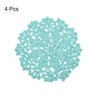 uxcell Fabric Coasters, 4pcs 4" - Cotton Woven Crochet Doilies,