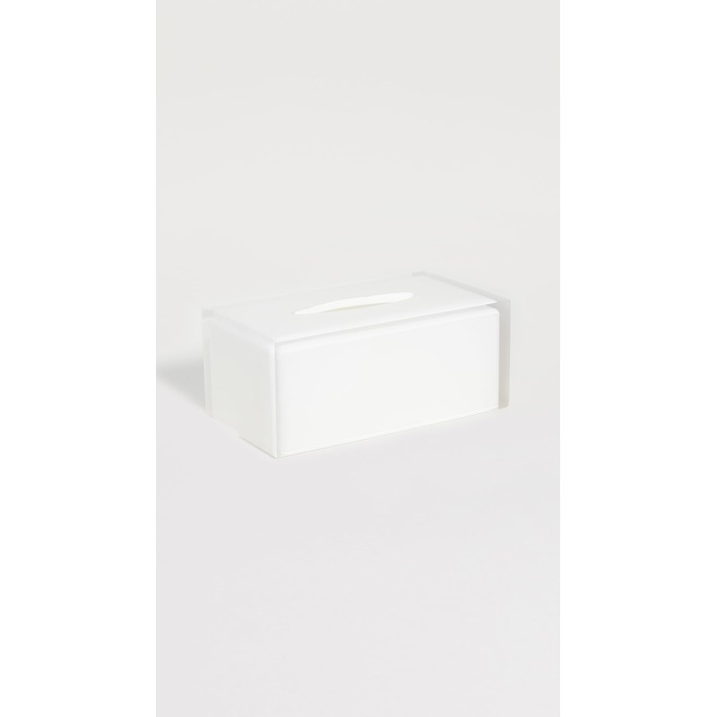 Jonathan Adler Hollywood Long Tissue Box - Clear, White, One