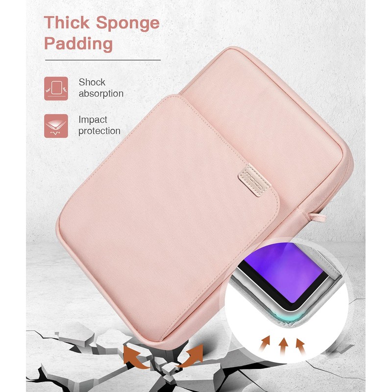 MoKo Tablet Case with Shoulder Strap & Handle, Multiple Compartments,