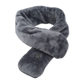 Heated Scarf USB Electric Heating Scarf Washable Temperature Adjustment for Women Men Winter Keep Neck Warm Dark Gray