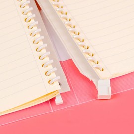 Pack of 2 A5 Spiral Dotted Notebook, PP Loose Leaf Notebook Translucent with Four-Colour Index Label