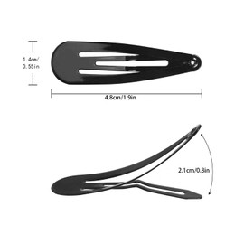 50pcs Snap Hair Clips,Clips Black,Hair Grips for Little Girls BB Cute Hair Clips Kids Barrettes Girls' Hair Accessories, Pieces Ideal for All Hair Types.(Black-50pcs)