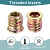 sourcing map 30Pcs Threaded Inserts, 5/16"-18x19/32" Zinc Alloy Hex Socket