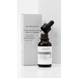 Retinol 0.5 Oil | Suero Facial en Aceite con Retinol 0.5% | Squalane y Vitamina E | 20 ml | Frasco con Gotero | Uso Nocturno