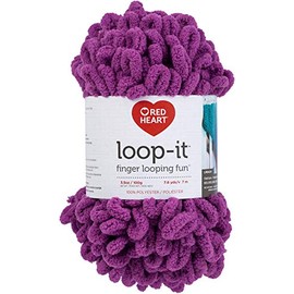 Red Heart E884.0115 Loop-It - Ovillo de lana, Berry Gorgeous, By The Yard, 1, 1