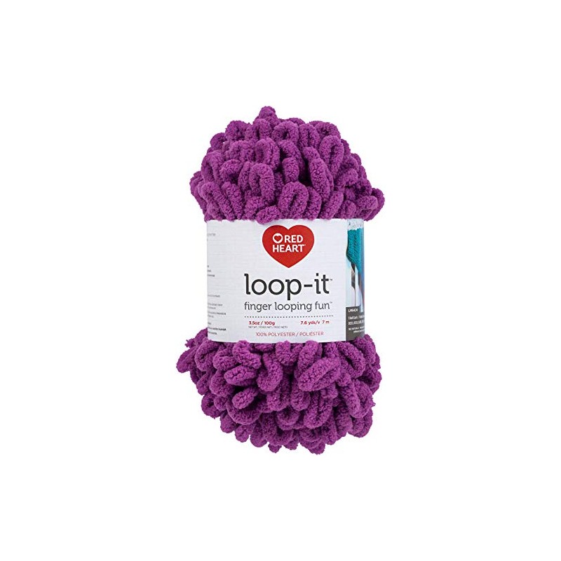 Red Heart E884.0115 Loop-It - Ovillo de lana, Berry Gorgeous,