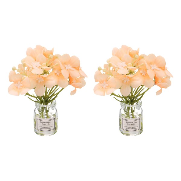 CoCud Mini Flowers Dollhouse in Vase, Silk Plastic Miniature Dollhouse