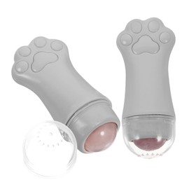 FOMIYES Portable Face Massage Roller Set 2pcs Skincare Tool Cat Paw Design Enhance Absorption Reduce Puffiness Perfect for Women