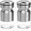Salt and Pepper Shakers Set with Adjustable Pour Holes by