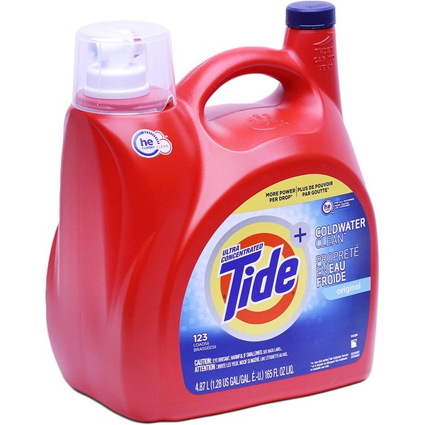Ultra Concentrated New Tide Coldwater Clean Original Liquid Laundry Detergent 4.87 L/165 Fl. Oz - 123 Loads 2) Brand: Tide
