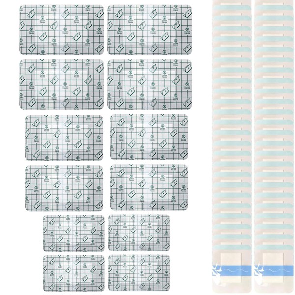 62 Pcs Waterproof Dressings for Wounds, Disposable Waterproof Bandage for