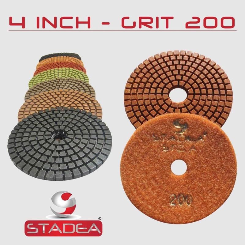 Granite Wet Diamond Polishing Pads 4 Inch for Marble Concrete