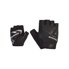 Ziener Men's CURDT Cycling/Mountain Bike/Cycling Gloves | Short Finger - Breathable/Cushioning, Black, 8