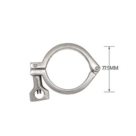 QiiMii Stainless Steel 304 Single Pin Heavy Duty Tri Clamp with Wing Nut for Ferrule TC 2.5" with 1 pc Silicone Gasket