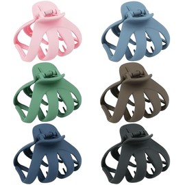 Pinzas para el pelo de Big Claw para cabello grueso, pinzas de pulpo mate de 3.2 pulgadas, pinzas grandes para el cabello para mujeres y niñas, pinzas