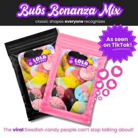 Bubs Swedish Candy Mix from Sweden, Sweet & Sour Skull Gummies Variety Pack, Chewy Big Ovals Fizzy Dizzy Diamond Shaped Godis Skalle Licorice Foam Candy Assortment, 1/2 Pound – Vegan, Seen on TikTok