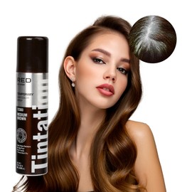 RED by Kiss Tintation Temporary Hair Color Spray, Instant Gray Root Cover Up, Water-Resistant, Smudge-Proof, Easy Wash Out, Hairline & Barber Touch-Up, Quick Dry (Medium Brown)