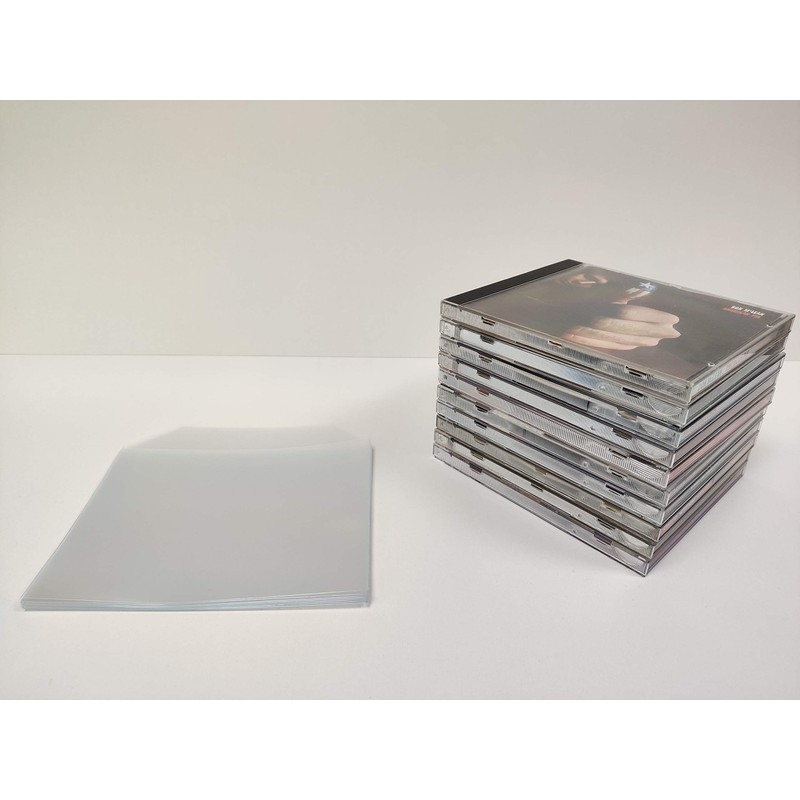 CD Jewel Case Replacement Clear Sleeve Premium Material (Pack of