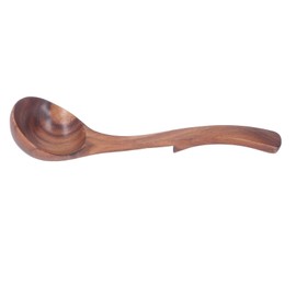 Solid Wood Wooden Spoon - Soup Ladle with Elegant Design for Home Kitchen Essential (Handcrafted Kitchen Utensils)