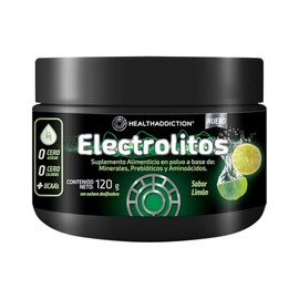 HEALTHADDICTION Polvo de Electrolitos con BCAA’s Prebióticos y Vitaminas B – Sin Azúcar ni Calorías – Hidratación y Recuperación – Sabor Limón – Fórmu