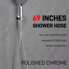 HOMYEP Flexible Shower Hose Stainless Steel Handheld Shower Head Attachment