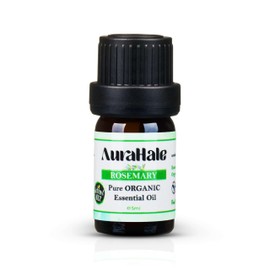 AuraHale Organic Rosemary Essential Oil – 100% Pure & Undiluted | Therapeutic Grade Rosmarinus Officinalis for Aromatherapy & Diffusers | Bottled in The UK