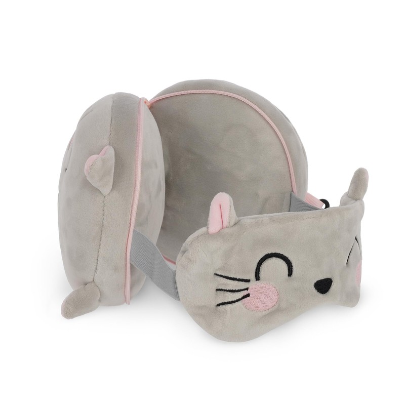 Legami - Travel Pillow with Night Mask, KittyZip Closure, Space