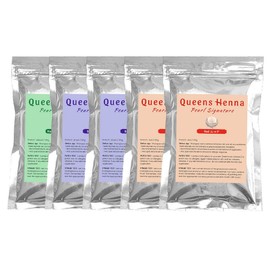 Queens Pearl Signature Natural Henna Dye Queens Pearl Signature Henna, 5 pcs, 2 red & 2 brown & 1 natural / 퀸즈 펄 시그니처 천연헤나염색약 Queens Pearl Signature Henna, 5개, 레드2&브라운2&내추럴1
