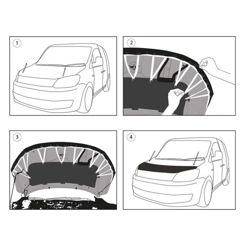 Fits 2012-2015 Honda Civic Sedan Car Bonnet Mask Hood Bra