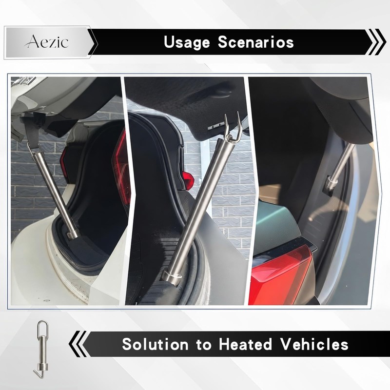 Aezic Car Tailgate Vent Lock, Stainless Steel Tailgate Stand Off