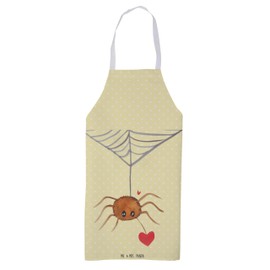 Mr. & Mrs. Panda Cooking Apron Spider Agathe Love - Gift, In Love, Proof of Love, Cooking Apron Men Funny, Kitchen Apron Women, Merchandise, Cooking Aprons for Men, Love Gift, yellow, L