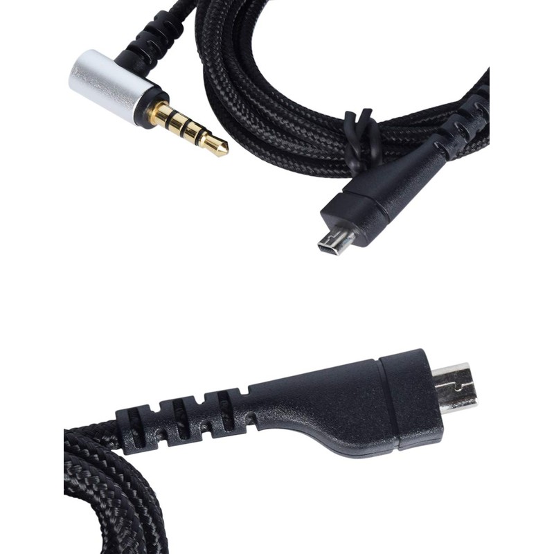 FBBULES 1.2m/2m Replacement Audio Cable Black Replacement Cable Arctis Pro