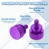 MECCANIXITY 6 Pcs M4x8mm Knurled Thumb Screw Computer Case Threaded