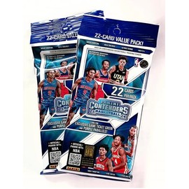 (2) 2023-24 Panini Contenders Basketball 22 Card Jumbo Value Packs - 2 Packs - 44 Basketball Cards