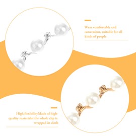 Frcolor Headband Pearl Cute Bangs Hair Closure Hair Accessories, Hair Arrangement, Women's, Children, Adults, Gold, Silver, Set of 2