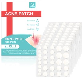 Soodyoow 300 Pcs Acne Patches, Pimple Patches, Day & Night Time Acne Treatment, Translucent Hydrocolloid Pimple Patch Spot, Vegan & Cruelty Free