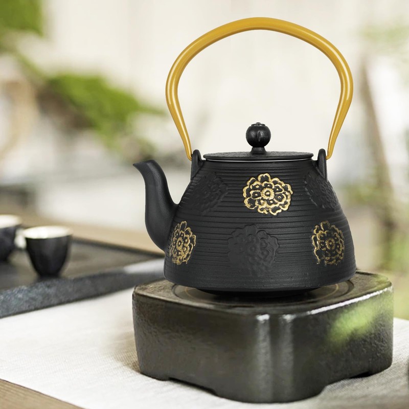 Ufine Cast Iron Teapot with Infuser for Loose Leaf Tea