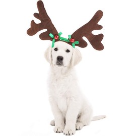 KUDES Dog Christmas Reindeer Antlers Headband Classic Elk Hat Headwear Pet Costumes Accessories