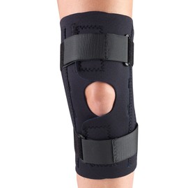 OTC Knee Stabilizer Wrap, Spiral Stays, Neoprene, Black, Large