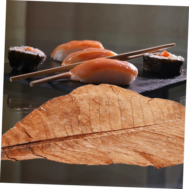 ABOOFAN 20pcs Dried Leaf Sushi Plating Mats Japanese Sashimi Decor