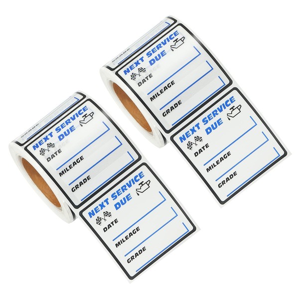 PATIKIL Next Service Due Stickers 2x2 Inch, 500 Pack in