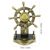 Pirate Decor Alloy Retro Style Glossy Durable Nautical Rudder Ornaments
