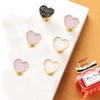 YOUYOUULU 4Pcs Golden-Brass-Heart-Drawer-Knobs, White-Crystal-Cabinet-Knobs, Gold-Copper-Furniture-Cupboard-Dresser-Handles (White Crystal)