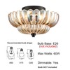 HYDELITE Modern Black Flush Mount Ceiling Light 3-Light Close to