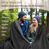 Tirrinia Waterproof Outdoor Blanket with Sherpa Lining, Windproof Triple Layers