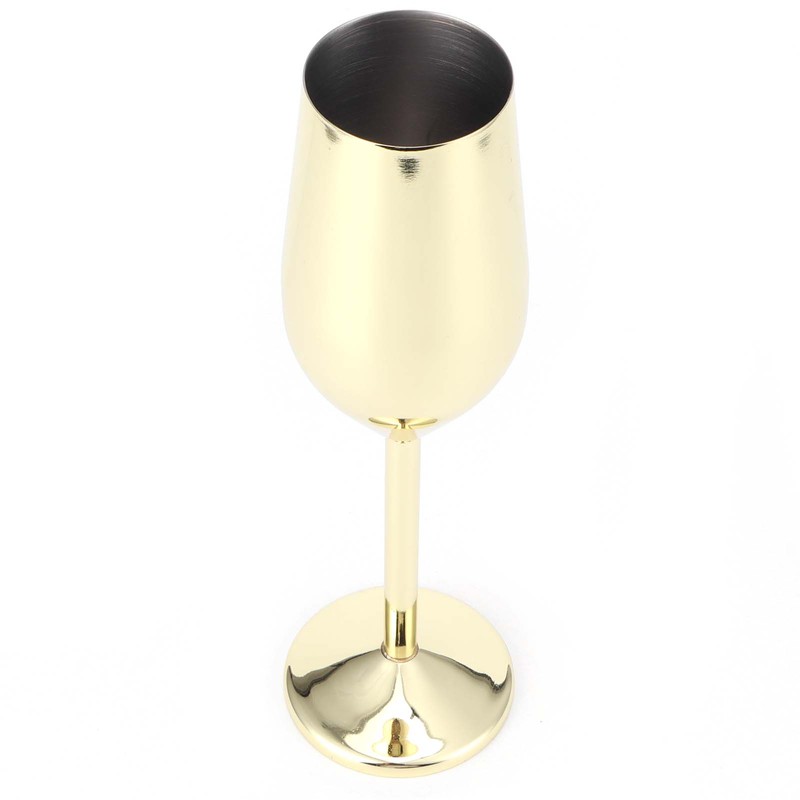 200ml Goblet Stainless Steel Champagne Glass Drinking Cup for Bar/Party