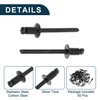 TUCKBOLD Open End Large Flange Blind Rivets Black 50 Pcs